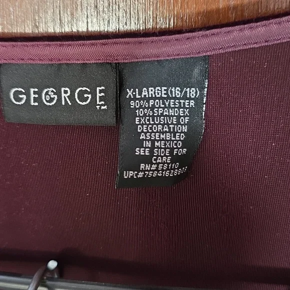 Velvet Burgundy Two-Piece Set GEORGE - Picture 2 of 8